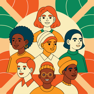 L'image représente des portraits de jeunes