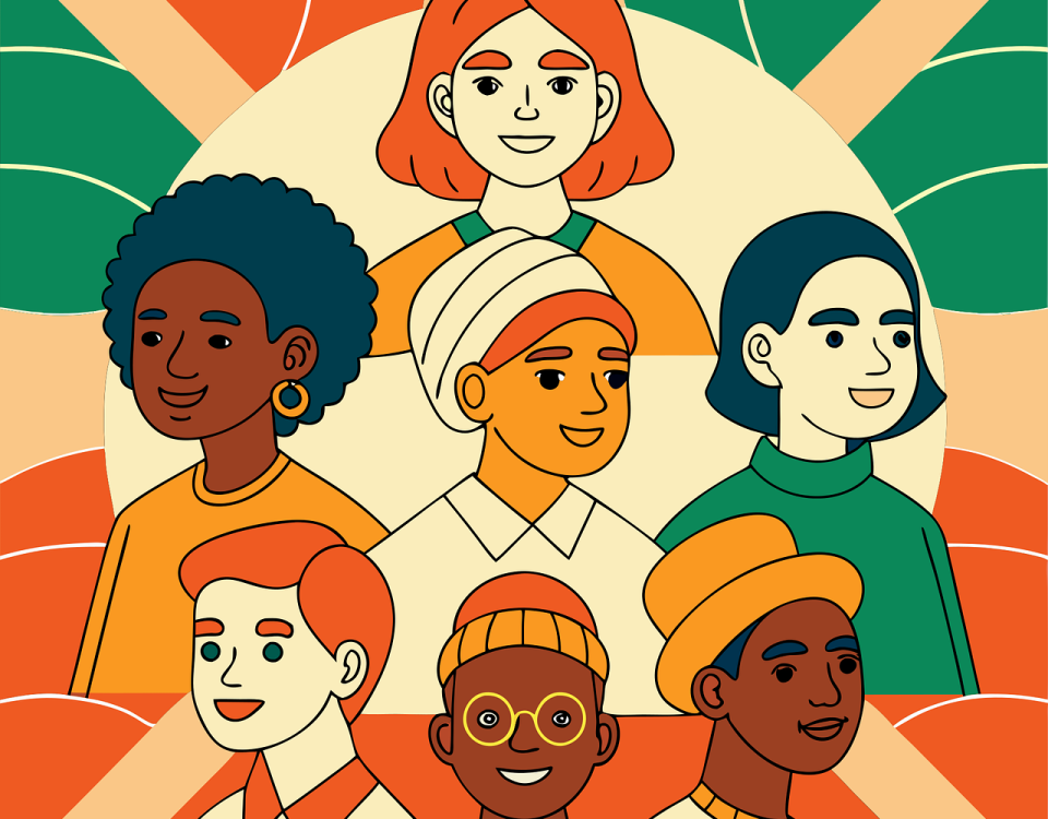 L'image représente des portraits de jeunes